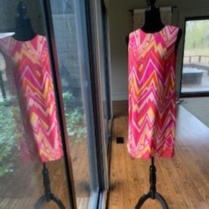 Missoni silk geometric patterned shift dress/new